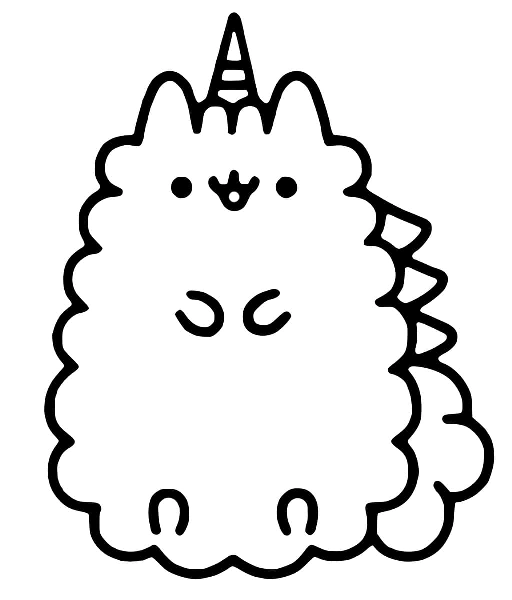 Dibujos para colorear Pusheen cat.