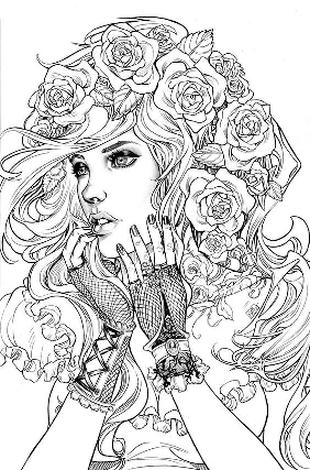 Large Collection of Complex Coloring Pages for 10- to 12-Year-Old Girls