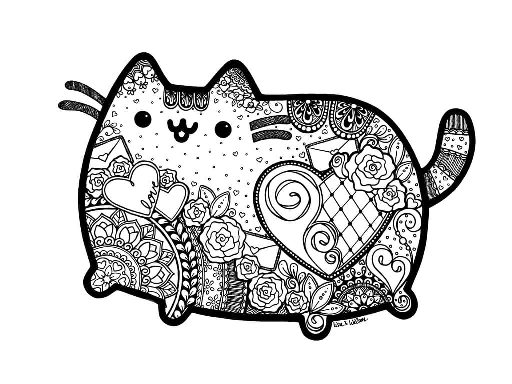 Pagine da colorare con Pusheen.