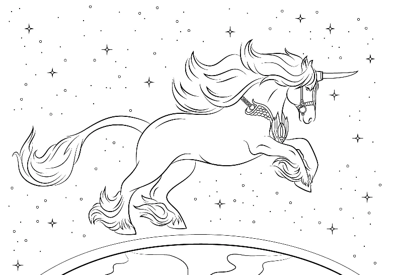 HD Unicorn Coloring Pages for Printing, 100 Images