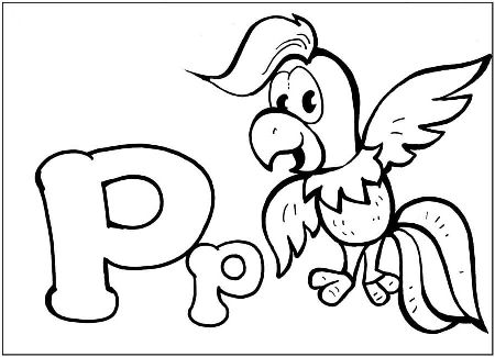 English Letters: Coloring Pages with Single Letters and the Whole Alphabet