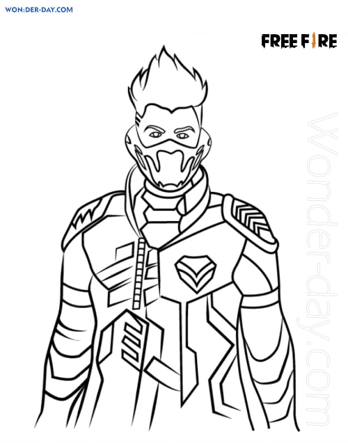 free fire game coloring pages