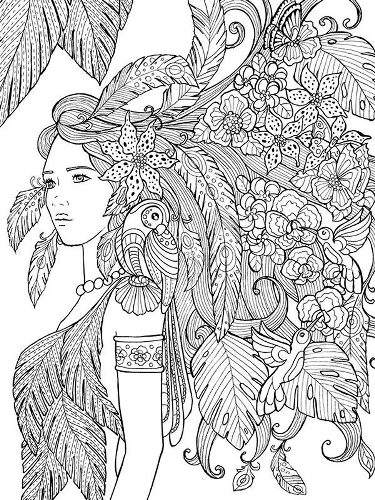 Large Collection of Complex Coloring Pages for 10- to 12-Year-Old Girls