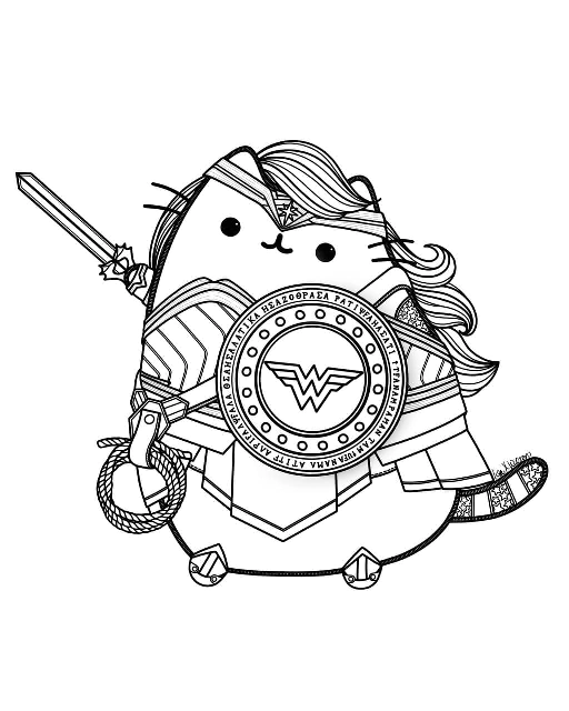 Dibujos para colorear Pusheen cat.