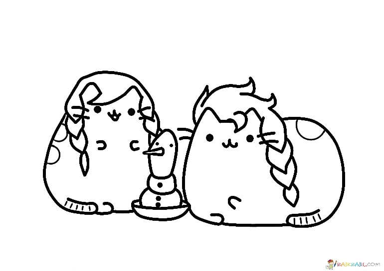 Dibujos para colorear Pusheen cat.