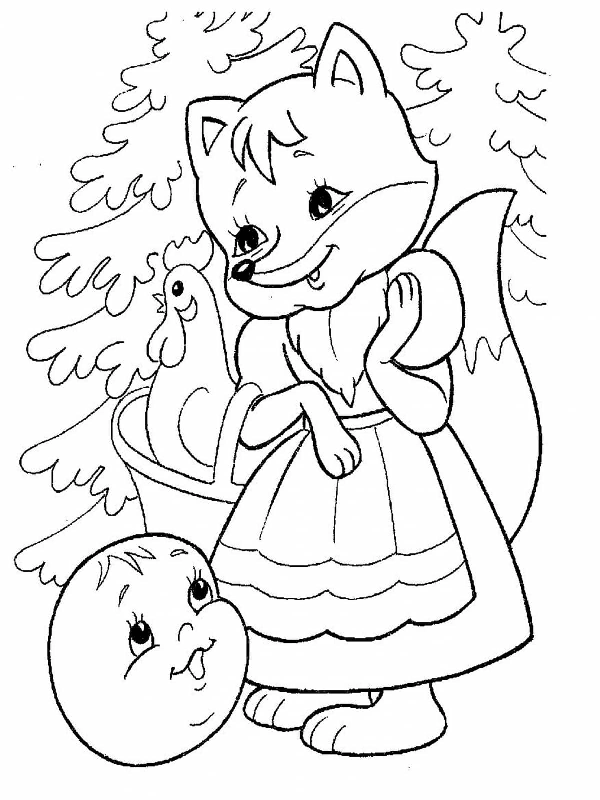 Fox coloring pages. For kids.