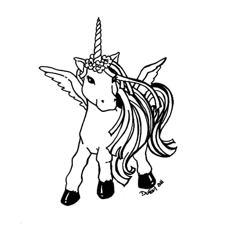 HD Unicorn Coloring Pages for Printing, 100 Images