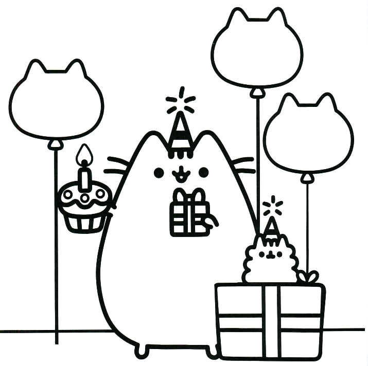 Pagine da colorare con Pusheen.