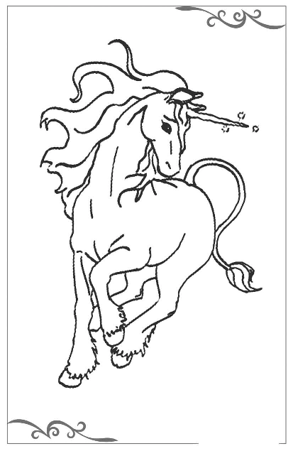 HD Unicorn Coloring Pages for Printing, 100 Images