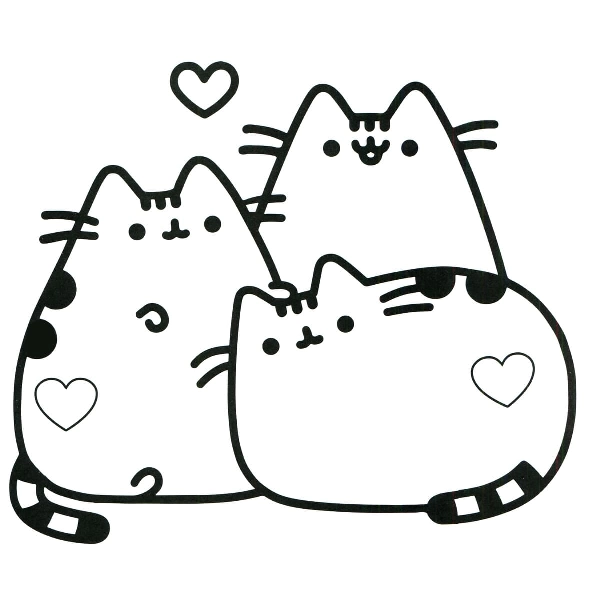 Dibujos para colorear Pusheen cat.