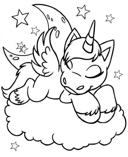 HD Unicorn Coloring Pages for Printing, 100 Images