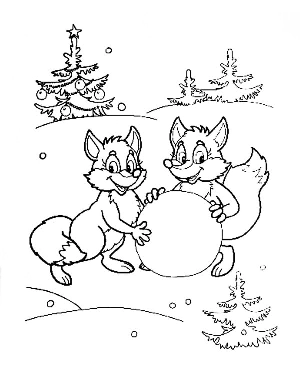 Fox coloring pages. For kids.