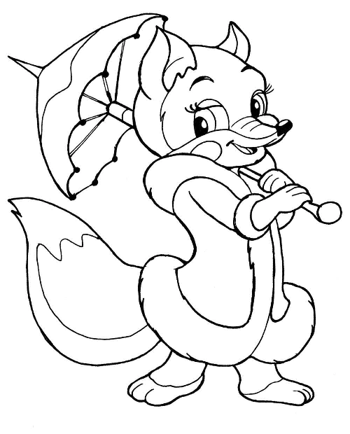 Fox coloring pages. For kids.