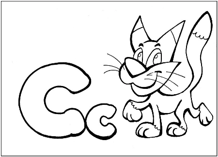 English Letters: Coloring Pages with Single Letters and the Whole Alphabet