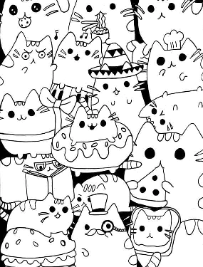 Pagine da colorare con Pusheen.