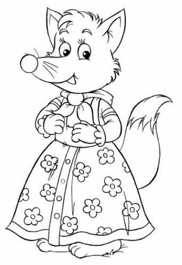 Fox coloring pages. For kids.