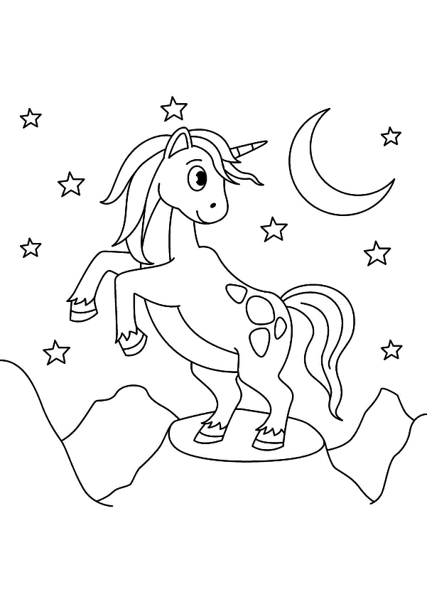 HD Unicorn Coloring Pages for Printing, 100 Images