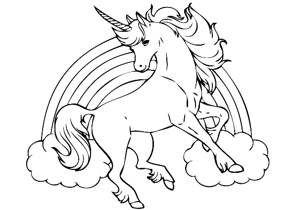 HD Unicorn Coloring Pages for Printing, 100 Images