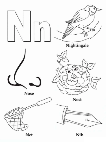 English Letters: Coloring Pages with Single Letters and the Whole Alphabet