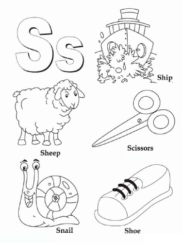 English Letters: Coloring Pages with Single Letters and the Whole Alphabet