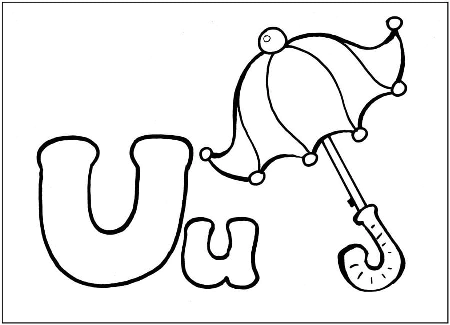 English Letters: Coloring Pages with Single Letters and the Whole Alphabet