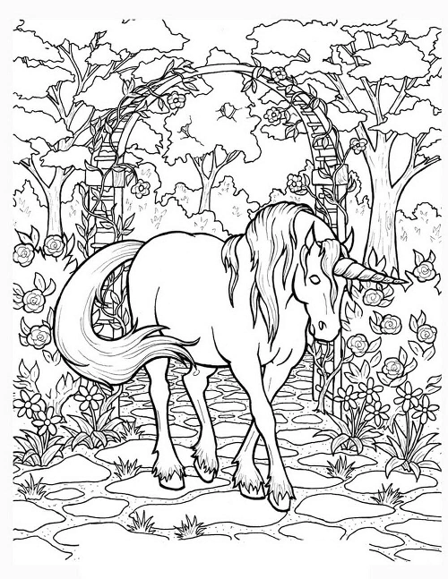 HD Unicorn Coloring Pages for Printing, 100 Images