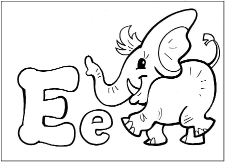 English Letters: Coloring Pages with Single Letters and the Whole Alphabet