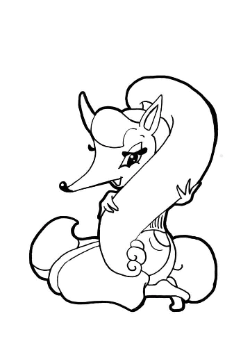 Fox coloring pages. For kids.