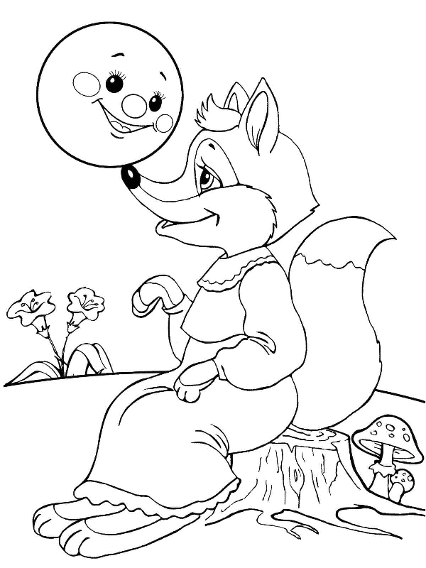 Fox coloring pages. For kids.