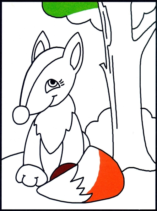 Fox coloring pages. For kids.