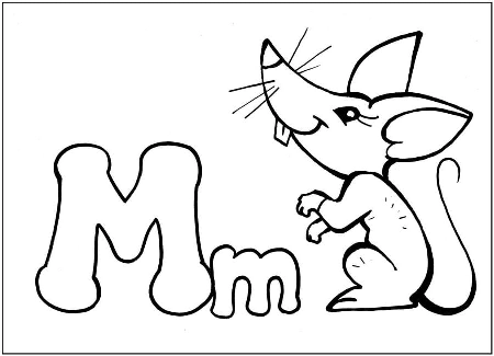 English Letters: Coloring Pages with Single Letters and the Whole Alphabet