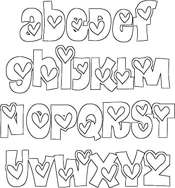 English Letters: Coloring Pages with Single Letters and the Whole Alphabet