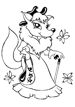 Fox coloring pages. For kids.