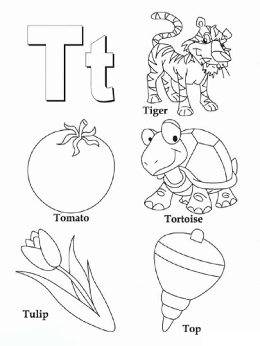 English Letters: Coloring Pages with Single Letters and the Whole Alphabet