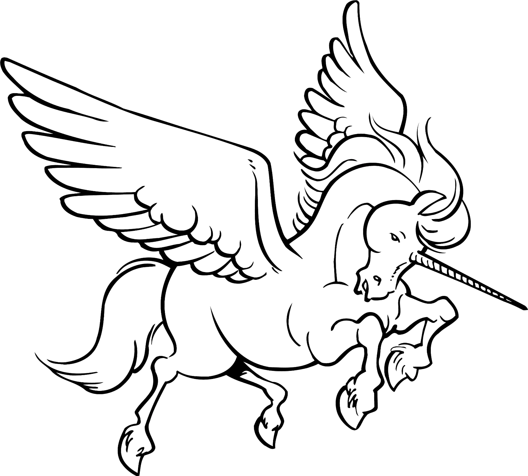 HD Unicorn Coloring Pages for Printing, 100 Images