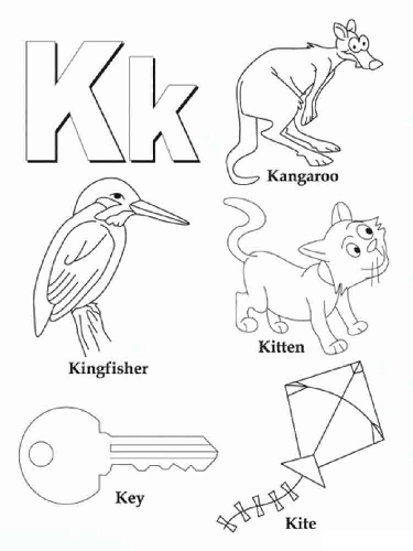 English Letters: Coloring Pages with Single Letters and the Whole Alphabet