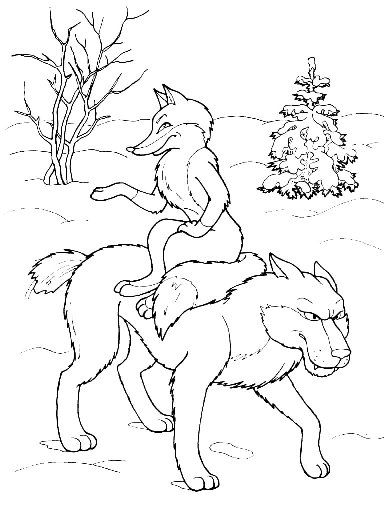 Fox coloring pages. For kids.