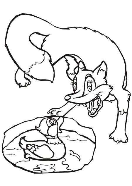 Fox coloring pages. For kids.