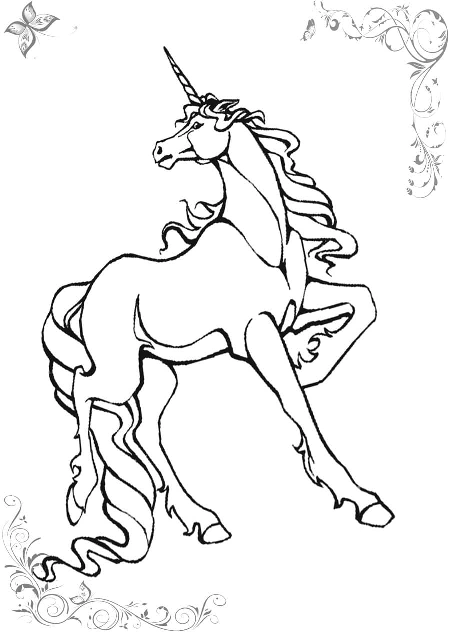 HD Unicorn Coloring Pages for Printing, 100 Images