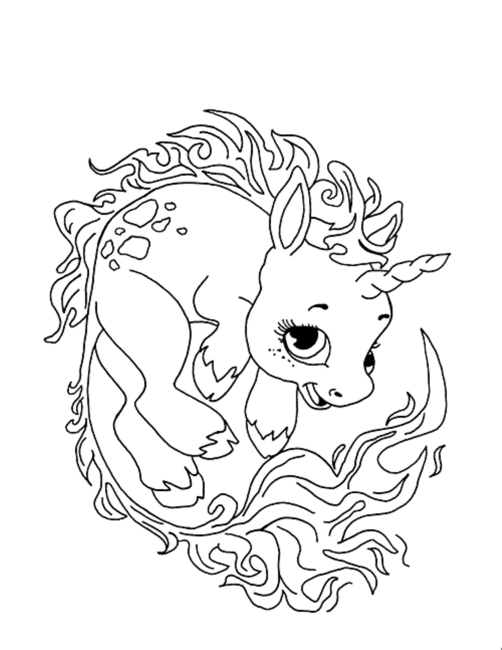 HD Unicorn Coloring Pages for Printing, 100 Images