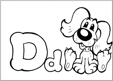 English Letters: Coloring Pages with Single Letters and the Whole Alphabet