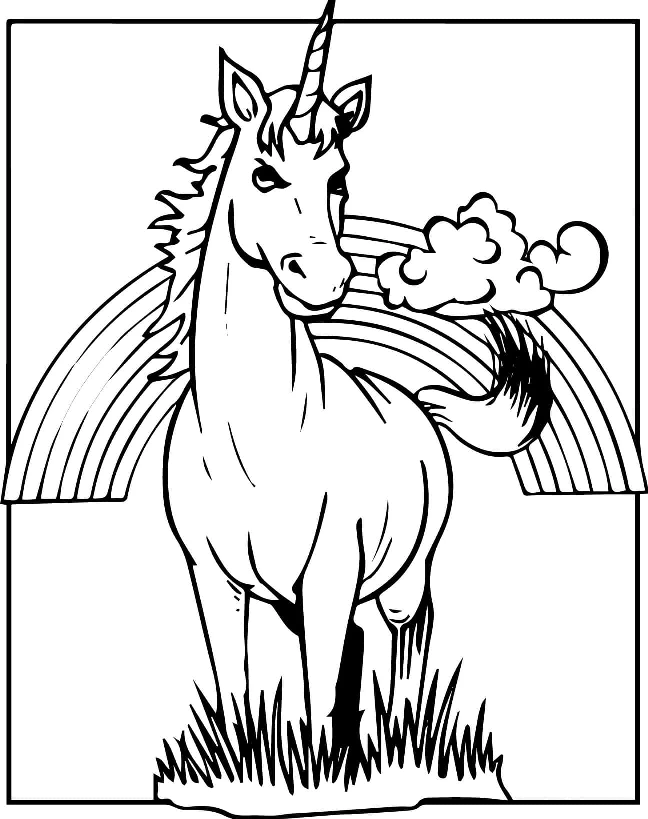 HD Unicorn Coloring Pages for Printing, 100 Images