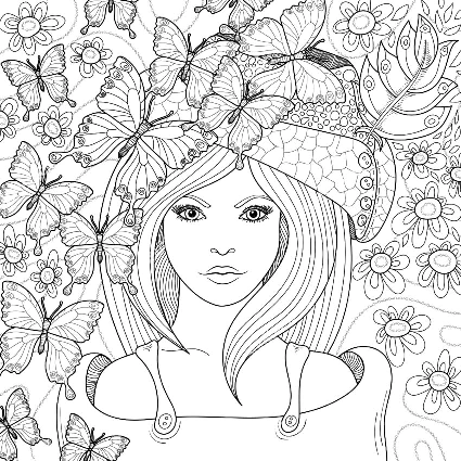 Large Collection of Complex Coloring Pages for 10- to 12-Year-Old Girls