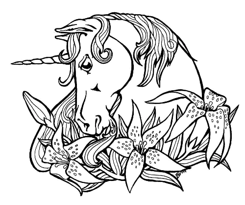 HD Unicorn Coloring Pages for Printing, 100 Images