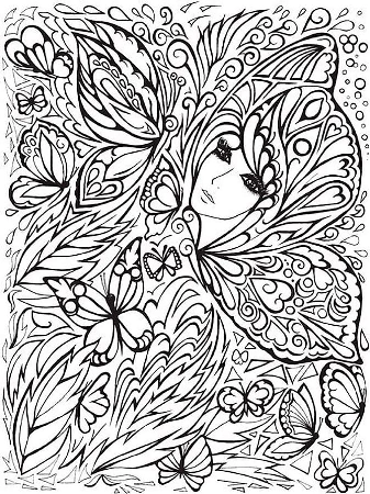 Large Collection of Complex Coloring Pages for 10- to 12-Year-Old Girls