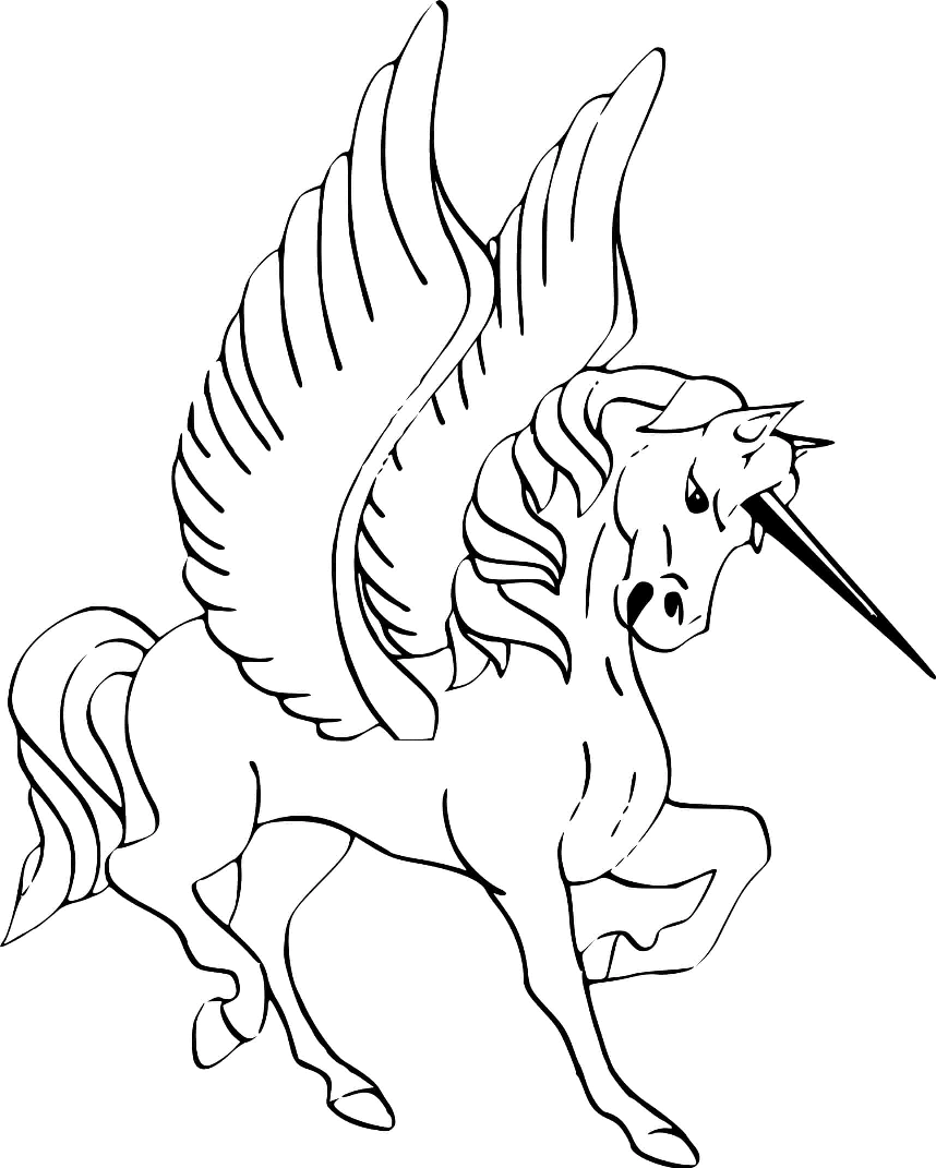 HD Unicorn Coloring Pages for Printing, 100 Images