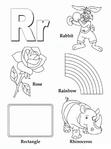 English Letters: Coloring Pages with Single Letters and the Whole Alphabet