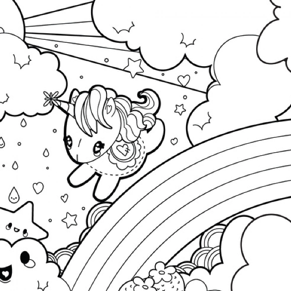 HD Unicorn Coloring Pages for Printing, 100 Images