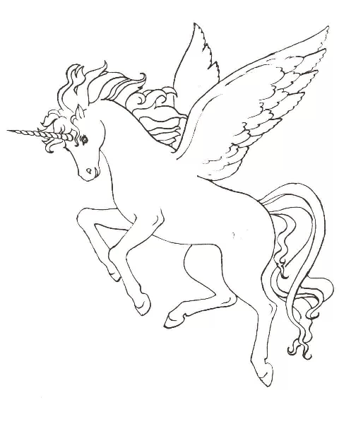 HD Unicorn Coloring Pages for Printing, 100 Images