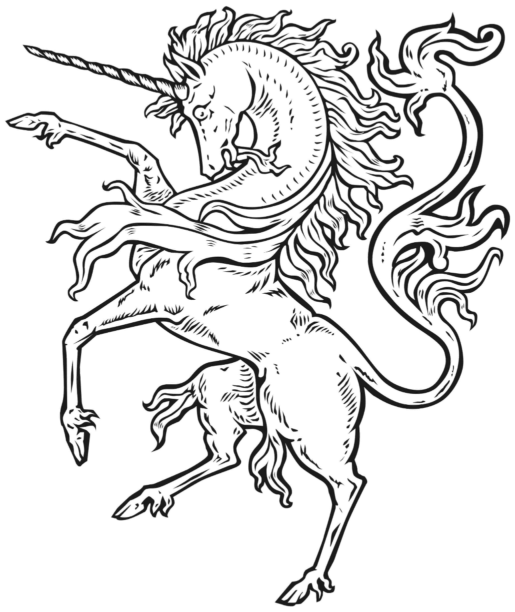 HD Unicorn Coloring Pages for Printing, 100 Images